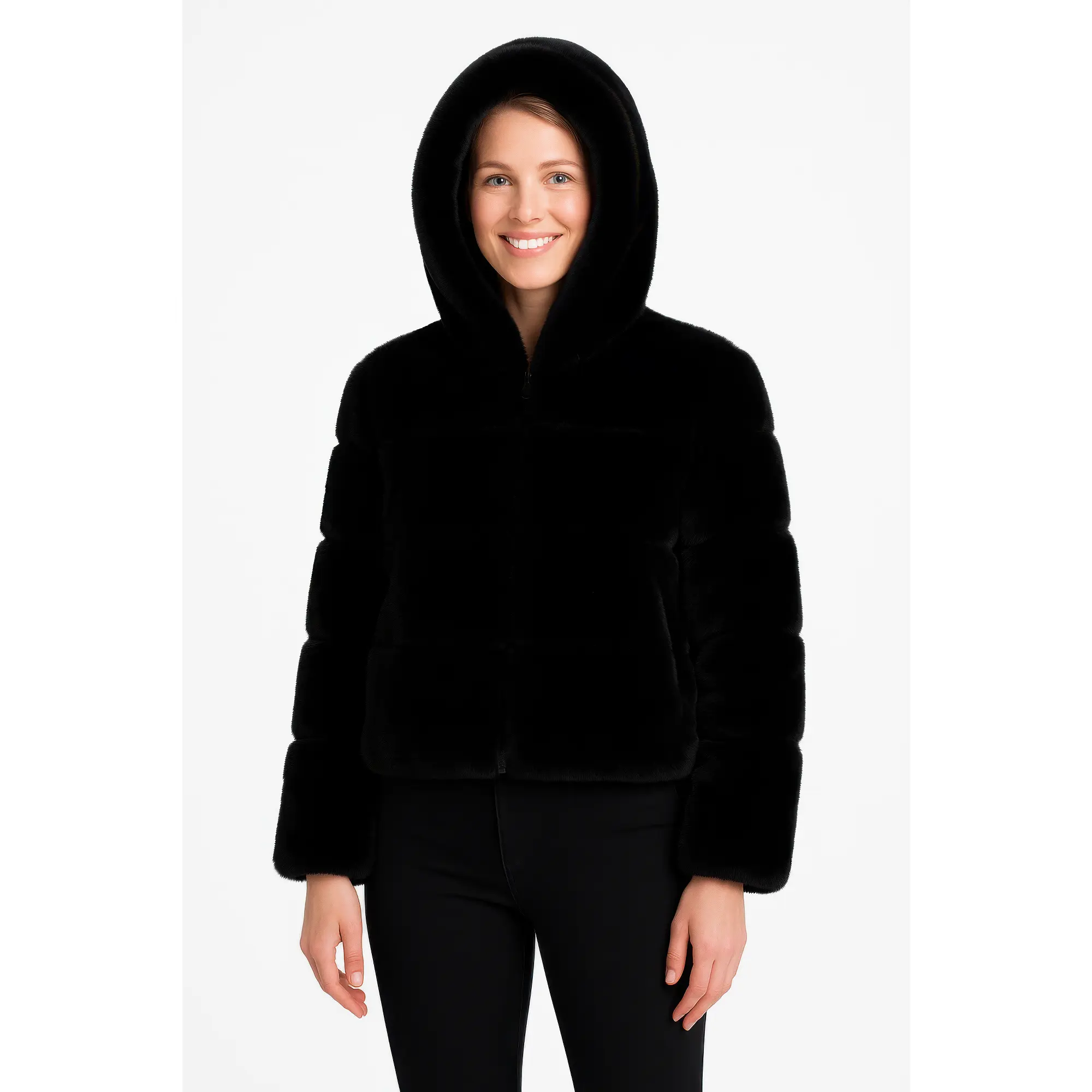 Faux Fur Hooded Jacket