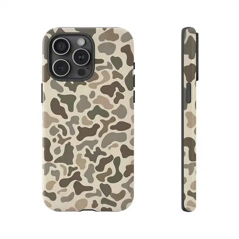 Camo Pattern iPhone Case - Soft TPU & Hard PC Dual-Layer Guards Daily Bumps, Shockproof Rugged Casing, MagSafe Magnetic Design, Thin Lightweight, Fits iPhone 7 8 XS Max 11 12 13 14 15 16 17 Pro Max Plus Air Cellphone Accessory