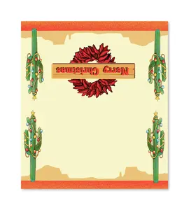 Stonehouse Collection Western Christmas Place Cards - 25 Christmas Name Cards - Table Tents - Place Cards - Christmas Party Name Cards