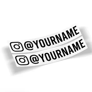 Custom Instagram Handle Vinyl Decal - 2 Piece 8" Set for Cars Laptops and Windows Multiple Colors Personalized Stickers