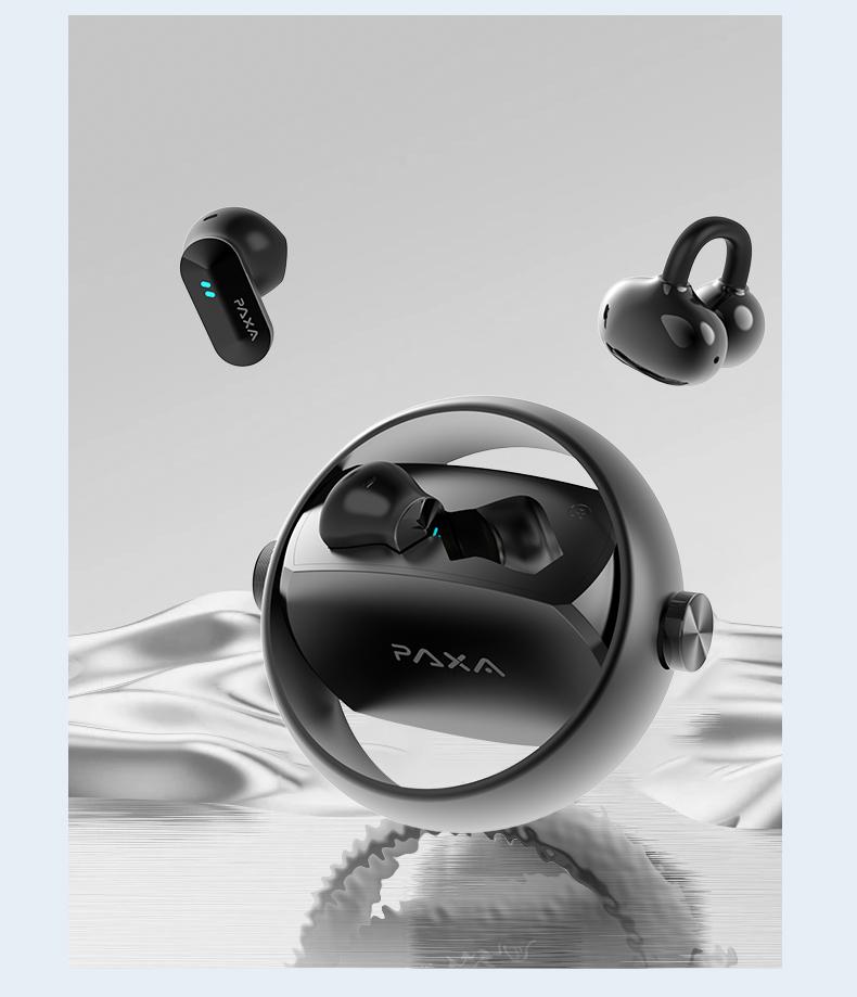 PAXA Ctbuds In-ear & clip-on 2-in-1 wireless Bluetooth Headphones, Bluetooth 6.0 ,Comfortable Wearing & IPX5 Waterproof Sports Earbuds for Work, Fitness ,Two earphones connected at the same time for uninterrupted listening ,Couple earphones
