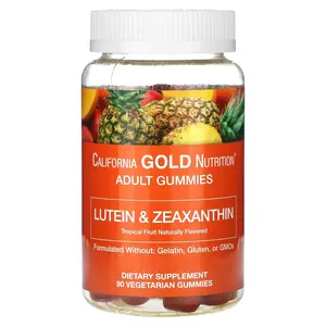 California Gold Nutrition Lutein and Zeaxanthin Gummies, Tropical Fruit, 90 Vegetarian Gummies