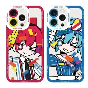 Cartoon Animation Hatsune Miku Anime Teto Transparent Apple Mobile Phone Shell Lovers Protection Cellphone Cover Lightweight Shockproof Scratch-resistant Smartphone Casing