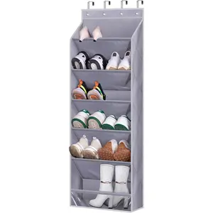 Over The Door Shoe Organizer Fit Big Shoes Large Shoe Rack for Door  Shoe Organizer for Closet Door Storage Boots, Grey