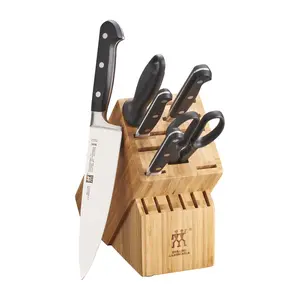 ZWILLING Professional S Knife Set with Block, Chef’s Knife, Serrated Utility Knife, 7 Piece, Bamboo ZWILLING Professional S Knife Set with Block, Chef’s Knife, Serrated Utility Knife, 7 Piece, Bamboo