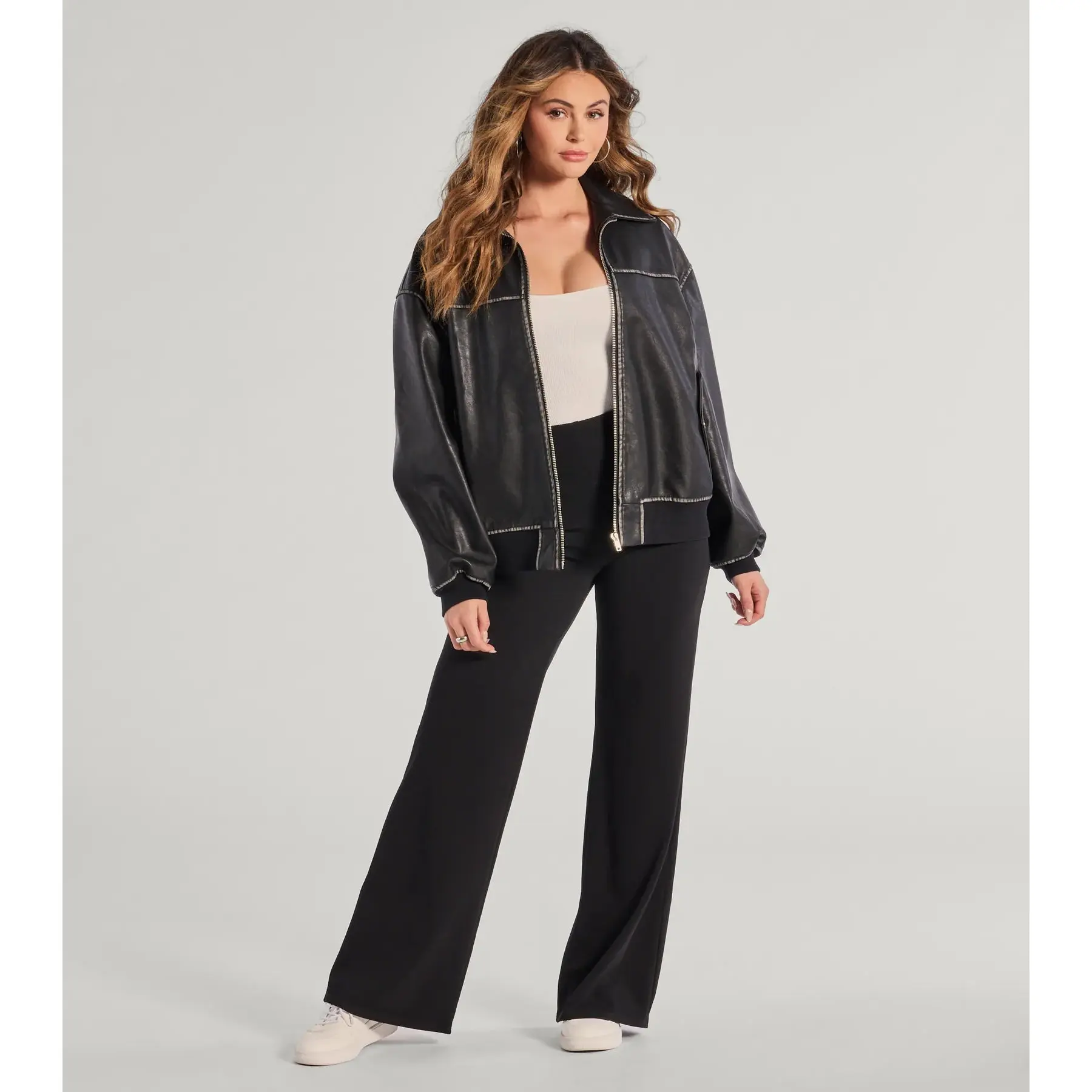 Nine To Five Straight-Leg Crepe Trouser Pants