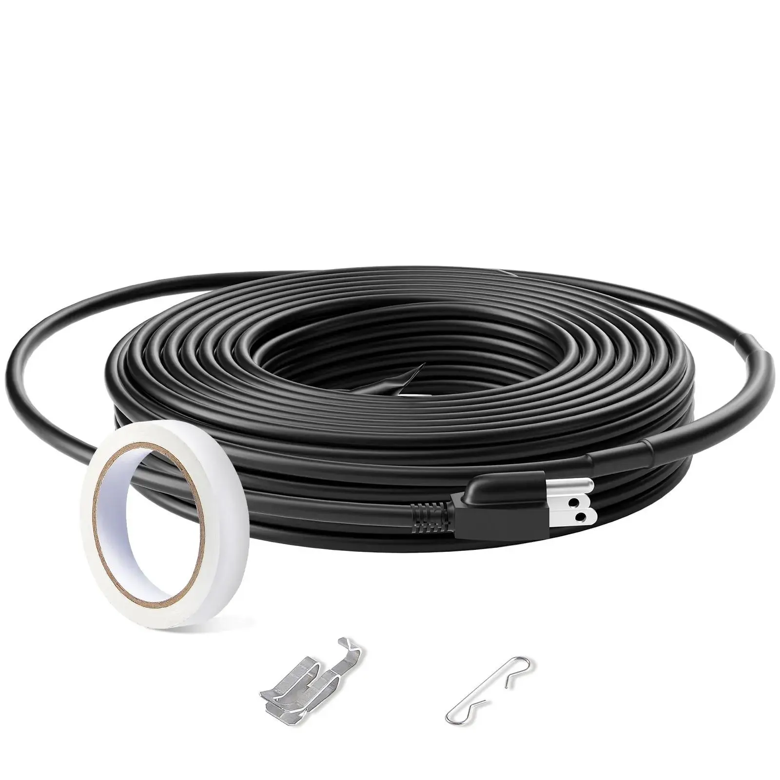 【DealsForYouDays】VEVOR Self-Regulating Pipe Heating Cable,  , 24FT 5W/FT Heat Tape for Pipes, Roof Snow Melting De-icing, Gutter and Pipe Freeze Protection