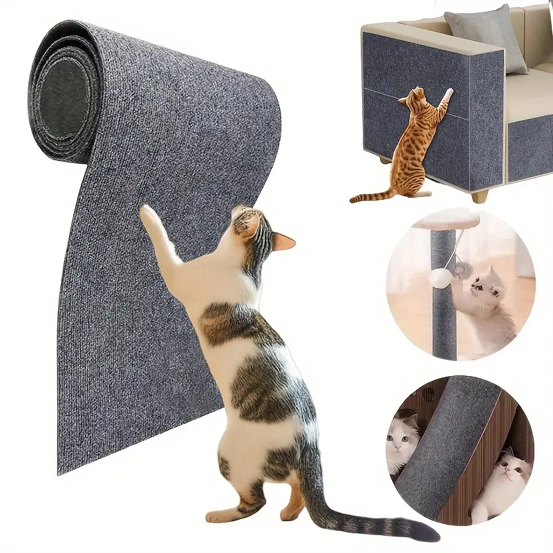 Cat Scratch Furniture Protectors, Self-Adhesive Sofa Scratch Protectors, Durable Cat Scratching Post Rugs, Trimmable Sofa and Wall Protectors, Cat Scratching Boards
