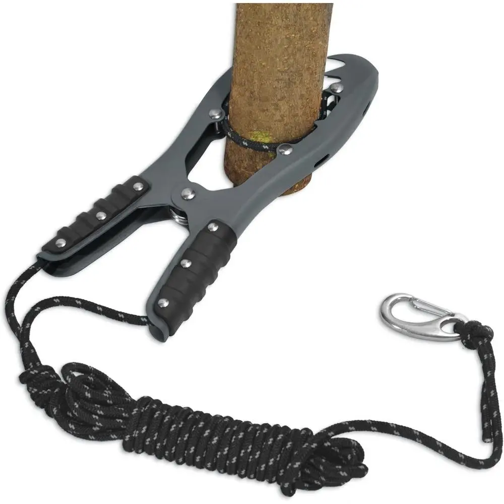 Galvanized Steel Brush Gripper Clamp-On Anchor - Rust Resistant, Super Tight Hold Docking Equipment for Camping, Fishing/Boating, Includes 16.4ft Reflective Rope for Water Sports