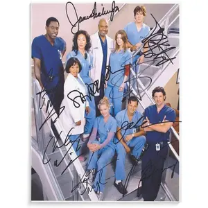 Grey's Anatomy Anatomy Actor Signature Poster Canvas Wall Art Prints for Wall Decor Room Decor Bedroom Decor Gifts Posters