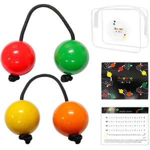 Asalato Shakers 2 Pairs -  Kassa Kashaka Rhythm Balls | Percussion Musical Instrument Set with  Box (4 Colors) |    & Creative  for  & Adults