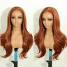 N NAYASA Women's Synthetic Lace Front Wig - 26in Ginger 13×4 HD Lace, Pre-Plucked Natural Hairline, Copper Layered Hair, Elastic Cap, No Glue, Natural Scalp, Beginner-Friendly Glueless Synthetic Wig for Women, Natural Scalp Wig, No Glue Wig