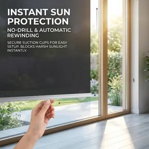 Black roller blinds, blackout and heat-insulating pull-down Venetian blinds, suitable for home/office windows and car interiors.