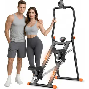 Stair Stepper for Home Gym, 2.0 Stair Climber Machine with 3-Level Adjustable Resistance, Non-Slip Pedals, Digital Monitor & Phone Holder, Full-Body Cardio Workout Equipment for Women & Men