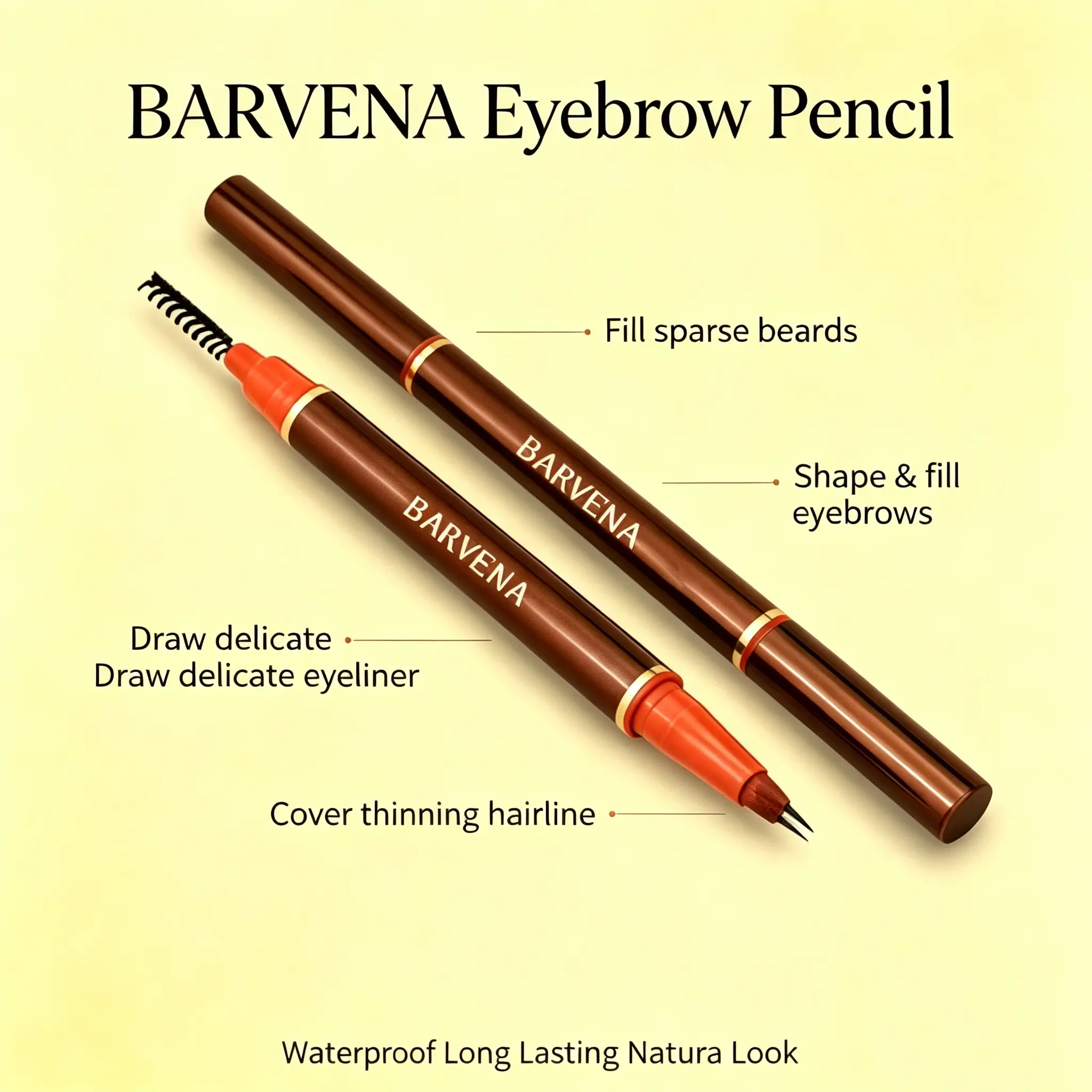 2-in-1 Dual-Ended ultra-fine tip Eyebrow Pencil with Clear Peel, color choice Microblading Natural Hair-Like Brows, Waterproof, Smudge-Proof, Quick-Dry, Smooth Glide, Ultra-Precise Shaping, All-Day Long-Lasting, Beginner-Friendly Daily Eye Makeup Cosmetic