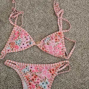 Women's Floral Print Bikini Set, Flower Print Bikini, Casual Fashion Chic Swimsuit Set for Beach Holiday Vacation, Ladies Swimwear for All Seasons