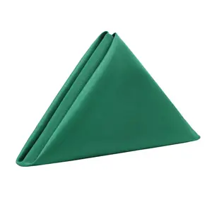 10 Pack 20 Inch L'amour Satin Napkins Emerald Green