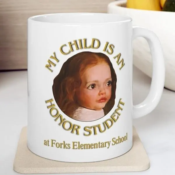 Renesmee Cullen Honor Roll Student Mug, Funny Twilight Coffee Cup, Twilight Funny Gift, Bella Edward Cullen Daughter, Chuckesmee Doll, Tea Cup Lovers