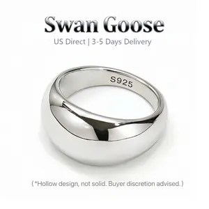 Silver-filled Big Chunky Hypoallergenic Dome Ring,Elegant Fashion Rings,Fashion jewelry Accessories for Men & Women,Elegant All-match Fashion Accessories for Daily wear summerwins