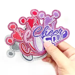 CY Cheerleader Megaphone Iron On Patch Kawaii Team Bullhorn Embroidered Applique for Clothing Bags Hats Accessories