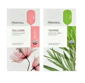 Mediheal Official Best Korean Sheet Mask - Collagen Teatree Essential Face Mask 20 Sheets Lifting Firming Calming Soothing For All Skin Types