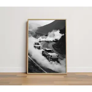 Porsche poster, Porsche 911 poster, Vintage porsche poster