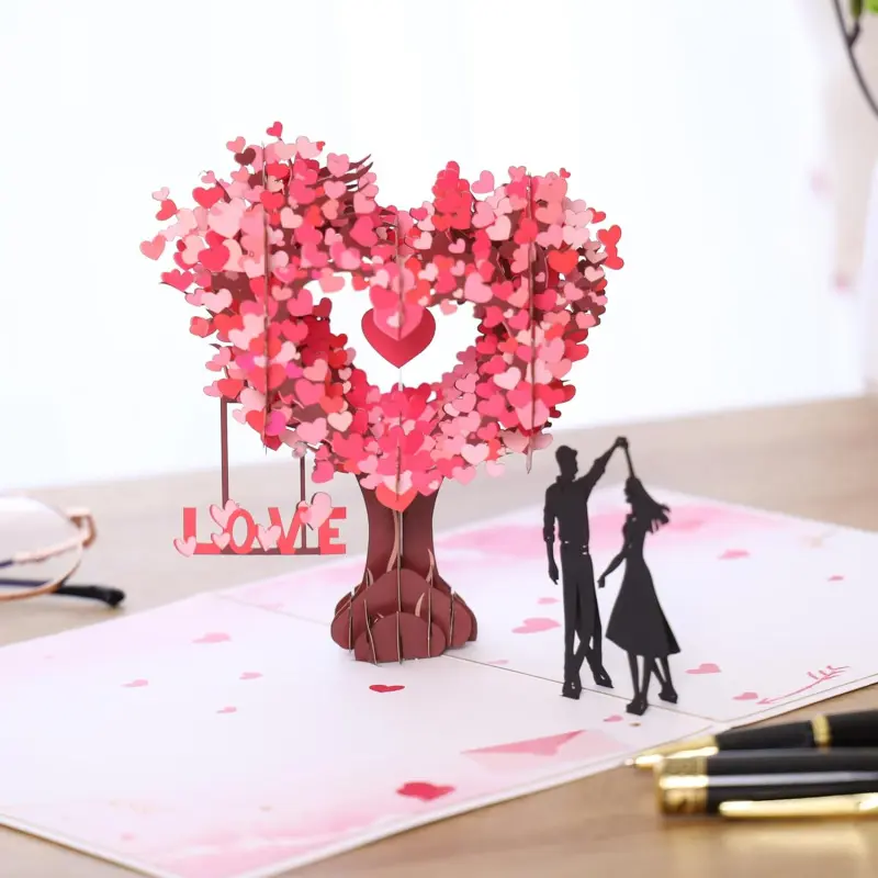 3D Floral Greeting Card, Perfect Gift for Her, Wife, Husband, Romantic Birthday, Anniversary, Valentine's Day, Mother's Day