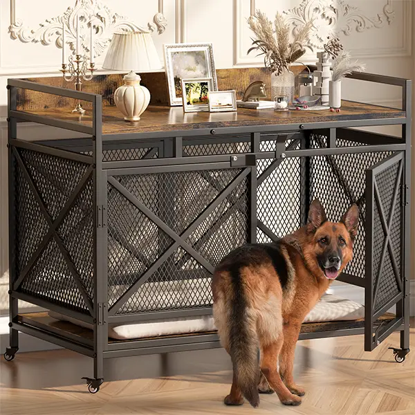 【FallDealsForYou】 COZPAW Large Dog Crate Furniture, Cat Furniture,48/52/71/78/86Inch Wooden Kennel ,Dog Cage, Indoor Training Catio Cages Dog Kennel D