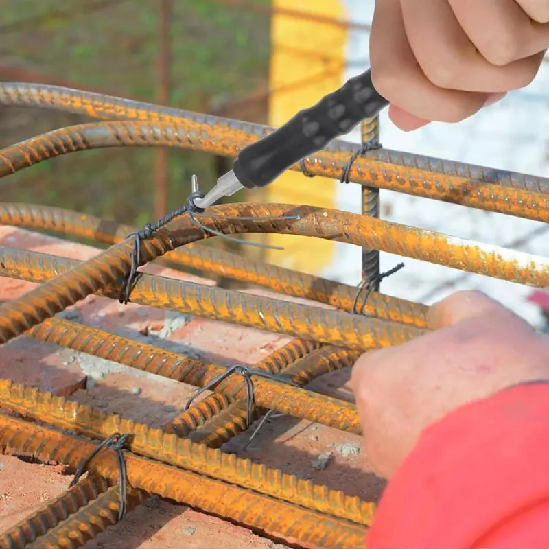 Automatic Rebar Wire Twister Tool | Updated Model | Reinforced Spring with Improved Recoil and Reload Action, Ergonomic Rubber Handle