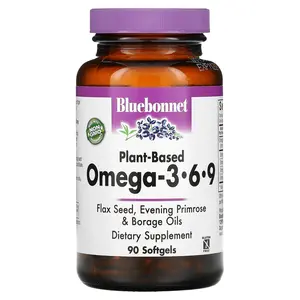 Bluebonnet Nutrition Plant-Based Omega-3-6-9, 90 Softgels