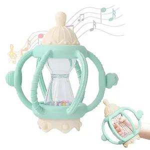 Baby Musical Toy with Lights & Music – Sensory Learning Rattle Teether Pacifier Toy for Infants & Toddlers | Ideal Gift for Boys & Girls (Pink