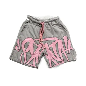 2025 hip-hop style foam letter print short men's summer fashion casual sports shorts trend