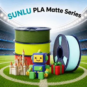PLA Matte 3D Printer Filament 1KG 1.75mm SUNLU Matte PLA Filament - Neatly Wound, 1KG/Roll