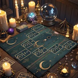 1 Piece Tarot card reading cloth, tarot card array decoration tablecloth, classical style altar ceremony cloth, creative polyester tablecloth, home fabric decoration items, a gift for tarot scholars.