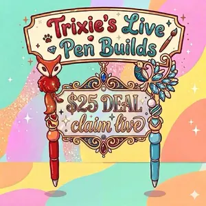 Trixie’s Custom Rhinestone Beaded Pen - Handmade Crafts Live Pen Builds, One-of-a-Kind