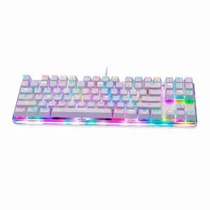 MOTOSPEED K87S Mechanical Keyboard Gaming Keyboard Wired USB Customized LED RGB Backlit with 87 Keys