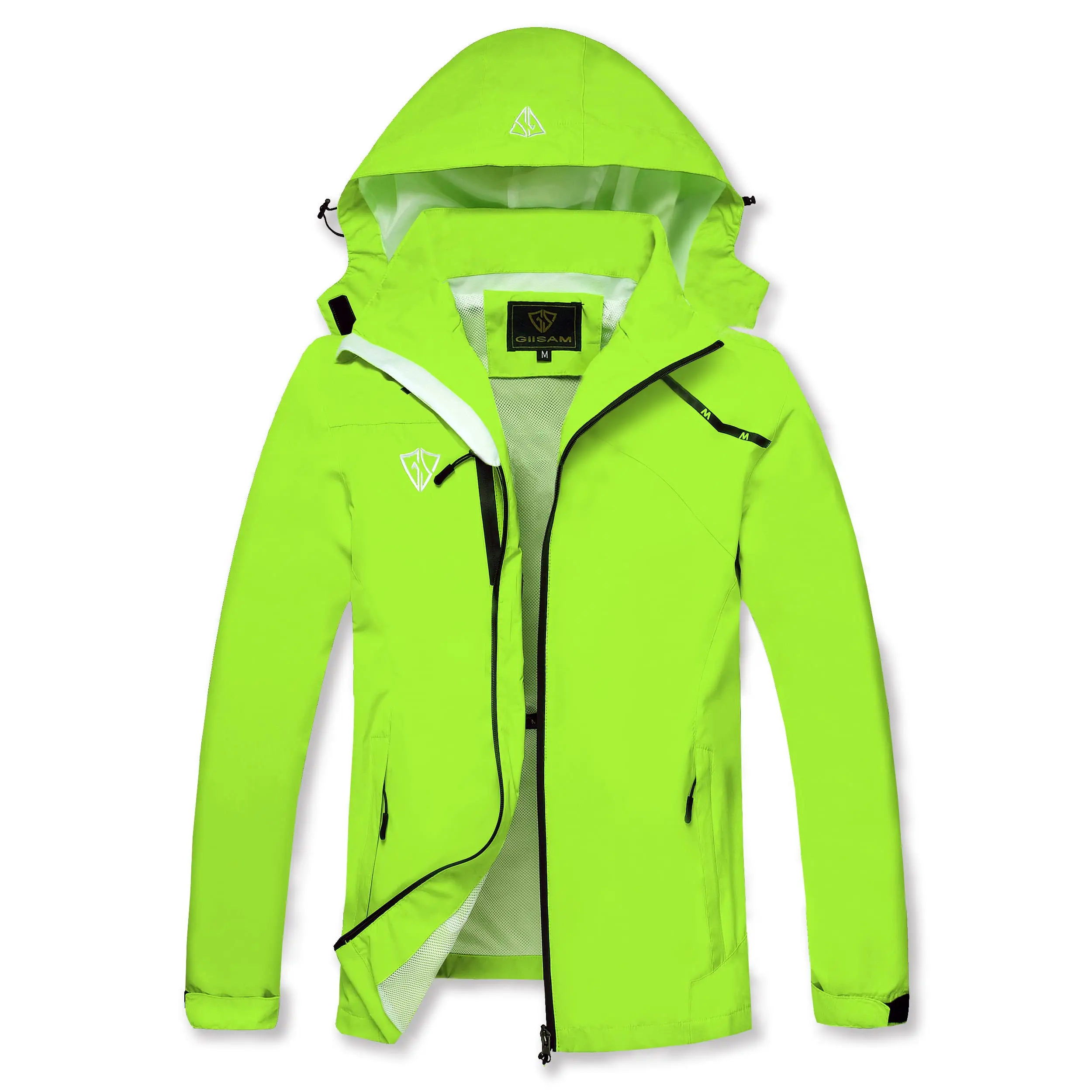 Spring and Autumn Bright-colored Women's Waterproof and Windproof Jacket Women's Softshell Jacket with Detachable Hood Suitable for Hiking Outdoor Activities and Camping