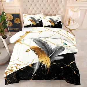 Feather bedding set, including 1 blanket and 1 or 2 pillowcases without pillowcases, soft children's and adult bedroom decoration gifts