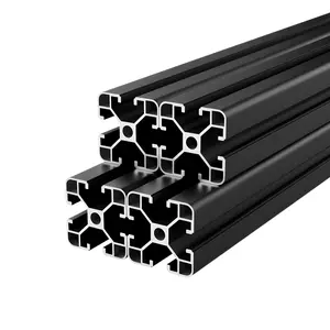 VEVOR 4PCS 4040 Aluminum Extrusion Profile, 15.75 Inch 400 mm, T Slot European Standard Anodized Linear Rail, High-Strength Extruded Aluminum Rail, for 3D Printer Parts and CNC DIY Workbench, Black
