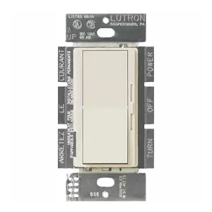 Diva Reverse-Phase ELV Dimmer, 250W LED/500W ELV, Single-Pole/3-Way, Neutral Wire Required, Light Almond