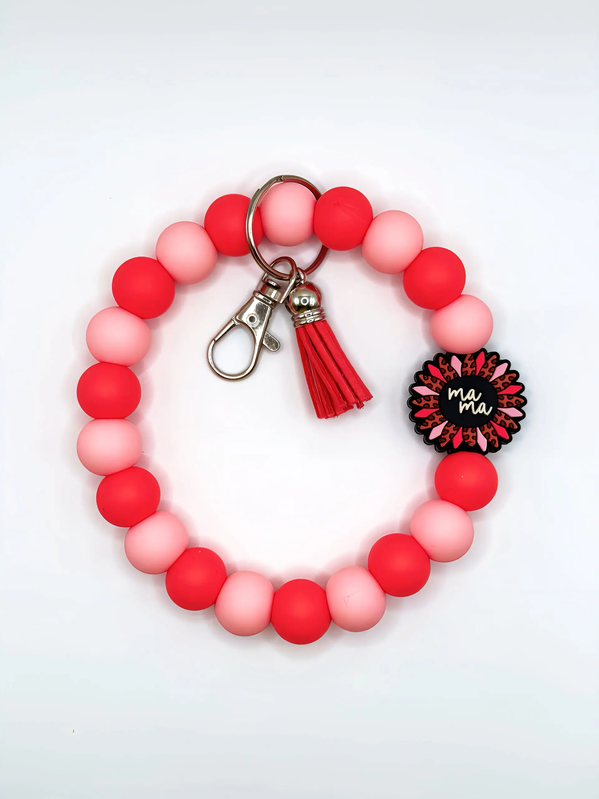 “Mama” Silicone Bead Wristlet
