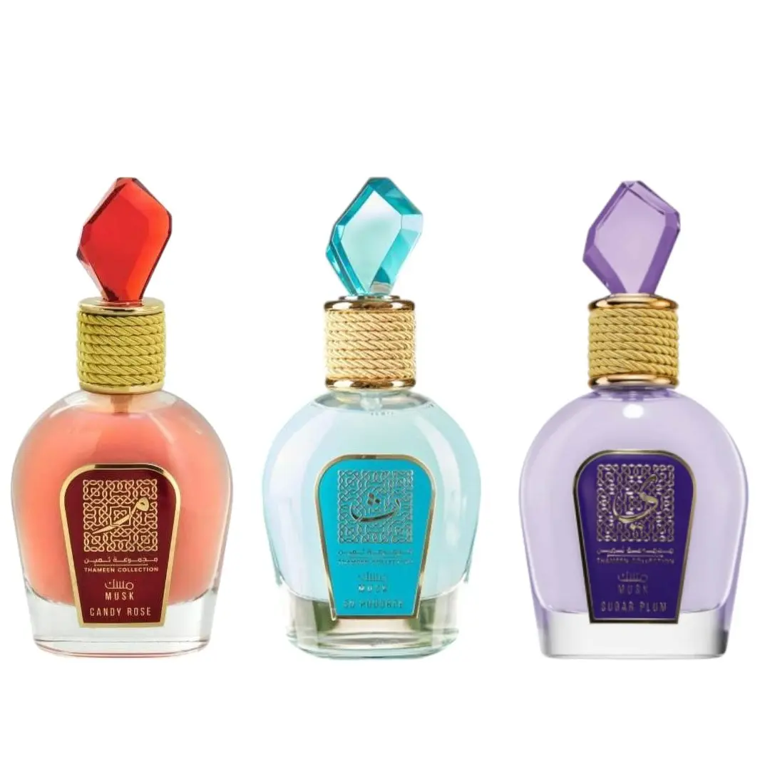 Lattafa Bundle | Musk | Candy Rose + Sugar Plum + So Poudree | Women's Fragrance | 100 ML - 3.4 OZ | Eau De Parfum | Sweet candy - Rose Fruity notes