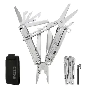 20-in-1 Folding Pliers EDC Multitool 440A Steel Cutting Tool & Scissors Xhandle MT-10 Mini Saw Screwdrivers Openers Outdoor Camping Tool