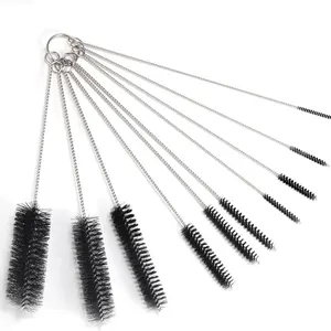 Stainless Steel Straw Brush Set, Nylon Cleaning Brushes, Pipe Gap Brushes, Multi-Size 10-Piece Set, Durable and Effective Cleaner