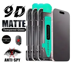 3-Piece Matte Privacy Protective Screen Protector Film Cover, Compatible with iPhone Models, Smartphone, Cellphone, 9h Hardness Tempered Glass, Anti-Scratch, Anti-Fingerprint, Protection, Accessories