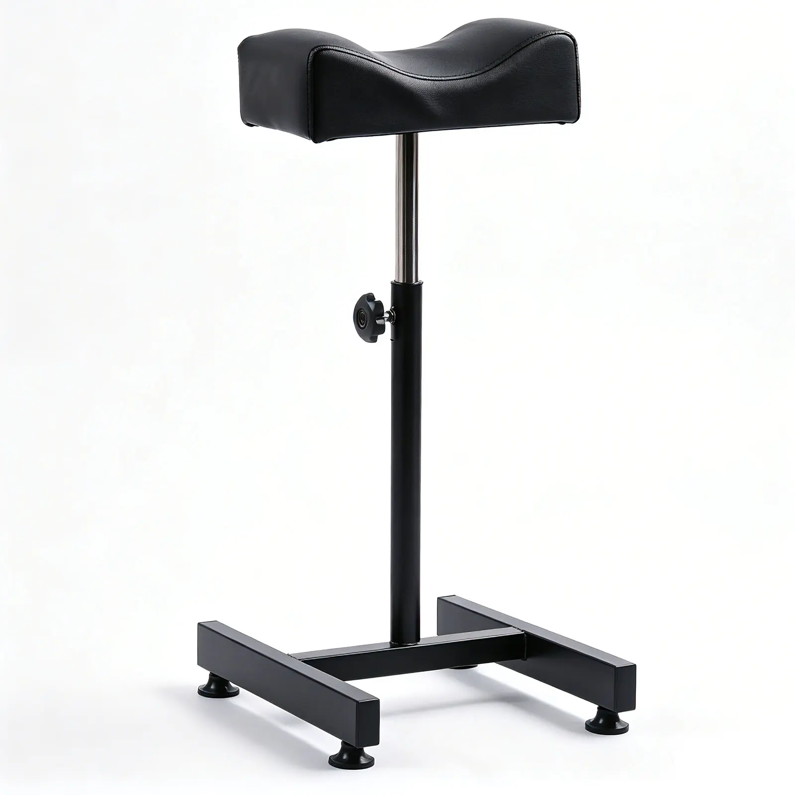 Pedicure Manicure Footrest, Foot Massage Manicure Nail Beauty Stool Stand, Adjustable Height Footstool for Home Beauty Salon Spa Tattoo (Black)