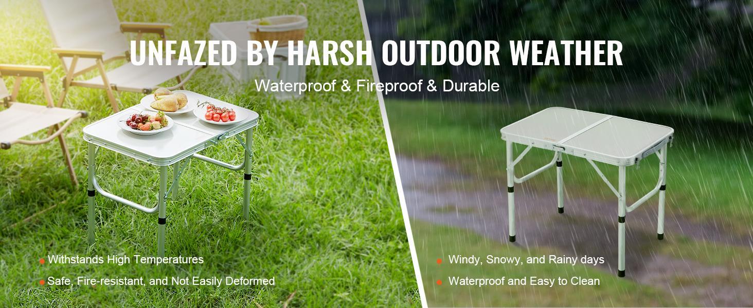 【FathersDayGift】VEVOR Folding Camping Table, Adjustable Height Outdoor Portable Side Tables, Lightweight Fold Up Table, Aluminum & MDF Ultra Compact Work Table, For Cooking, Beach, Picnic, Travel, 24x16 inch, Silver 【FathersDayGift】VEVOR Folding Camping Table, Adjustable Height Outdoor Portable Side Tables, Lightweight Fold Up Table, Aluminum & MDF Ultra Compact Work Table, For Cooking, Beach, Picnic, Travel, 24x16 inch, Silver