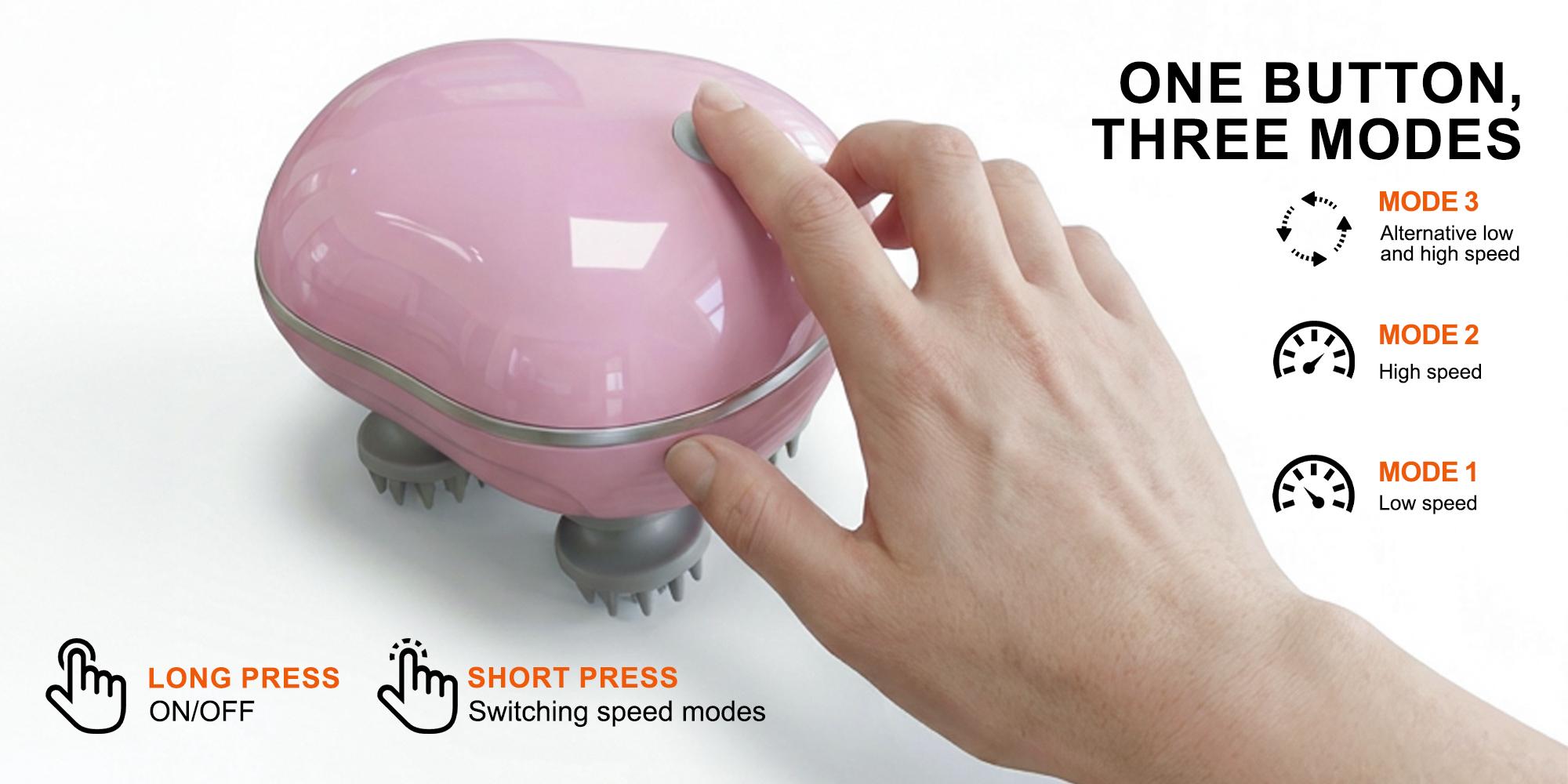 Geoorood Pet Head Electric Massager: lmitate Human Fingers for Cats & Dogs, Massager Brush Relieve Anxiety, Pet interactive massage machine Toy ,  Grooming Supplies