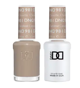 DND Gel & Lacquer #981 Chestnut Cassette Nail Art Duo Set with UV Gel Polish & Regular Polish for Manicure Nail Care