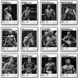 Boxing and MMA Star Canvas Wall Art Poster Mixed Martial Arts Decorative Painting Home Décor Gift for Boxing Enthusiasts